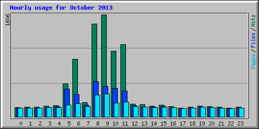 Hourly usage for October 2013
