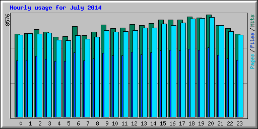 Hourly usage for July 2014